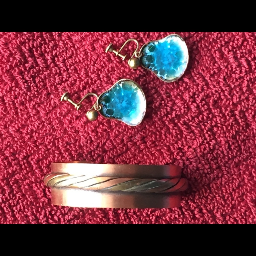 Solid Copper Vintage Cuff Bracelet - image 2